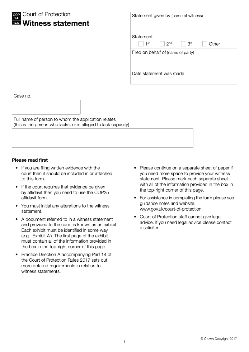 COP24 Witness statement preview