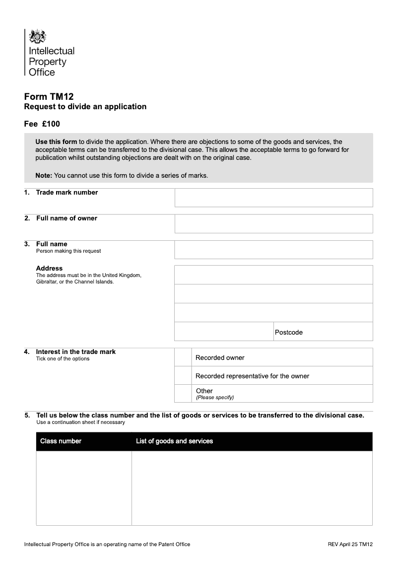 TM12 Request to divide an application preview